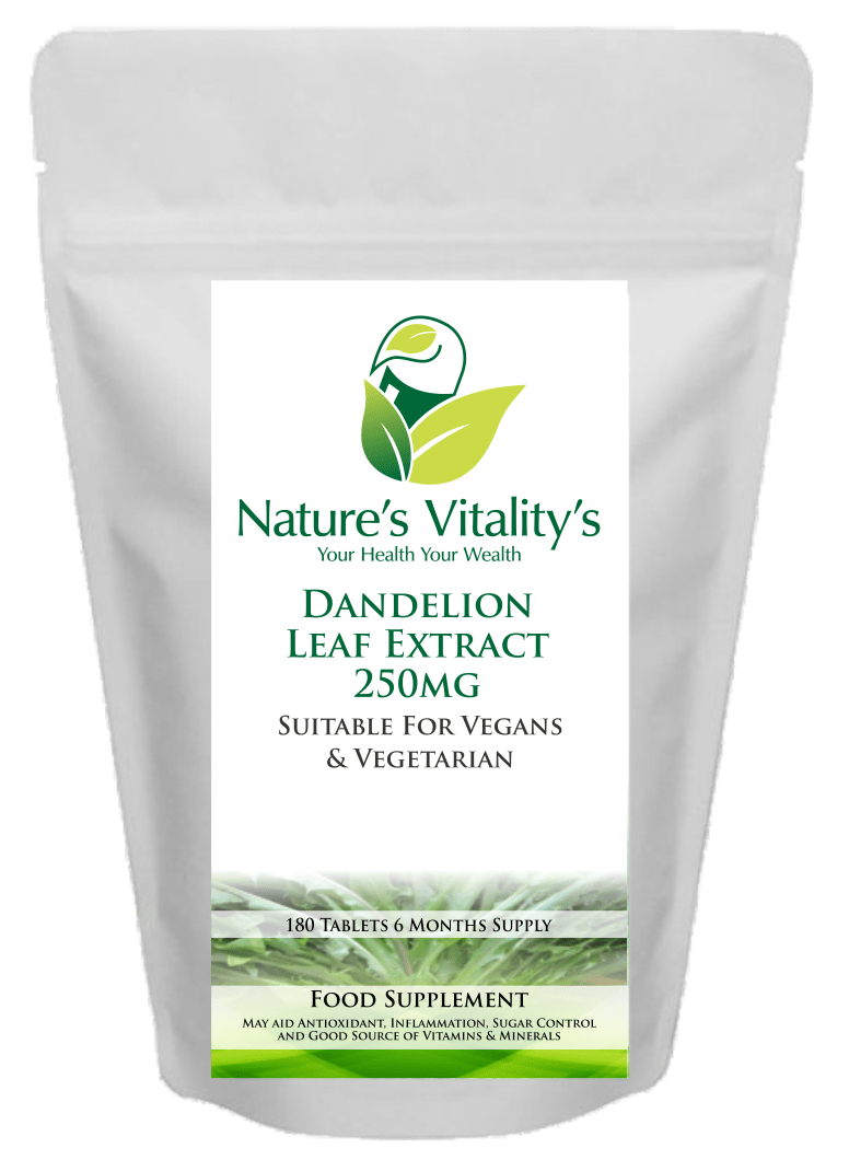 Nature's Vitality's Dandelion Leaf Extract Supplement 365 Tablets 1 year Supply