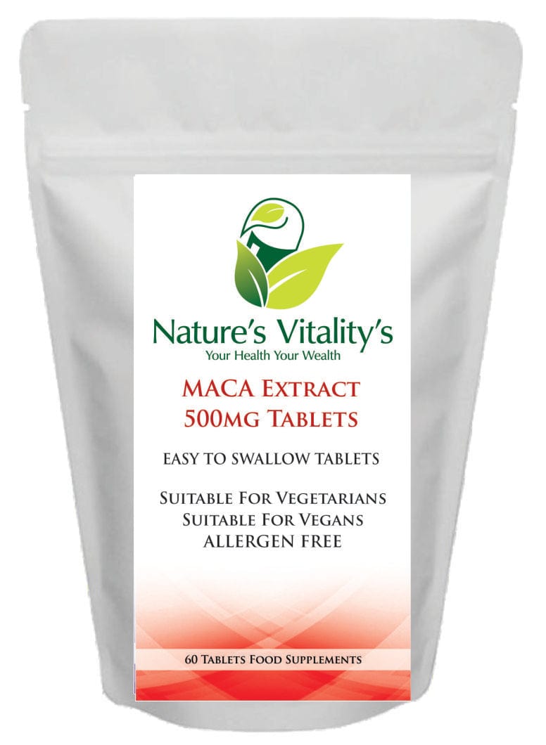 Nature's Vitality's Nature`s Vitality`s Maca Root Supplement 1000mg 60 Tablets Supports Sexual Health, Libido Made in UK.