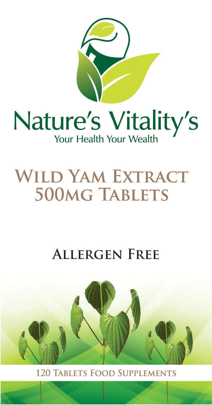 Nature's Vitality's Wild Yam Extract 500mg 120 Tablets Supplements Hormonal Balancve Menopause Support