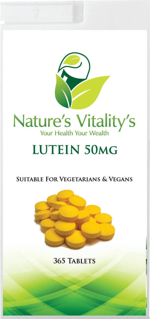 Vitamin Supplement & Hemp Oil Vitamin & Supplement Nature`s Vitality`s Lutein 50mg 365 Tablets Suitable for Vegan & Vegetarian Supports Healthy Eyes & Vision